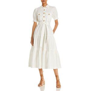 DEREK LAM 10 CROSBY Buffy Utility Dress White Women's 2 NWOT $425